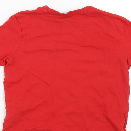 Brand and care label for F&F boys’ red basic t-shirt, size 4-5, years - true gamer