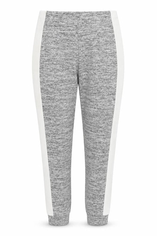 Boohoo Womens Grey Striped  Sweatpants Trousers Size 10 L28 in
