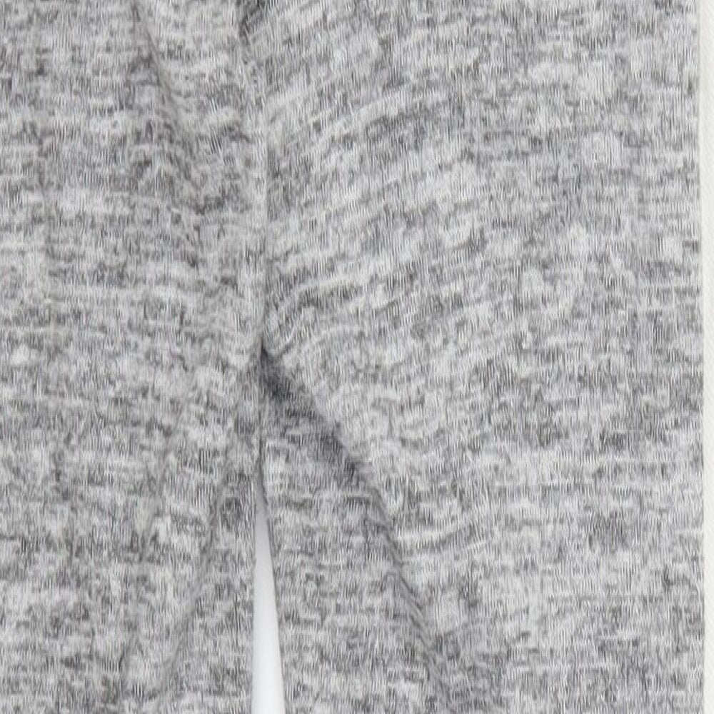 Boohoo Womens Grey Striped  Sweatpants Trousers Size 10 L28 in