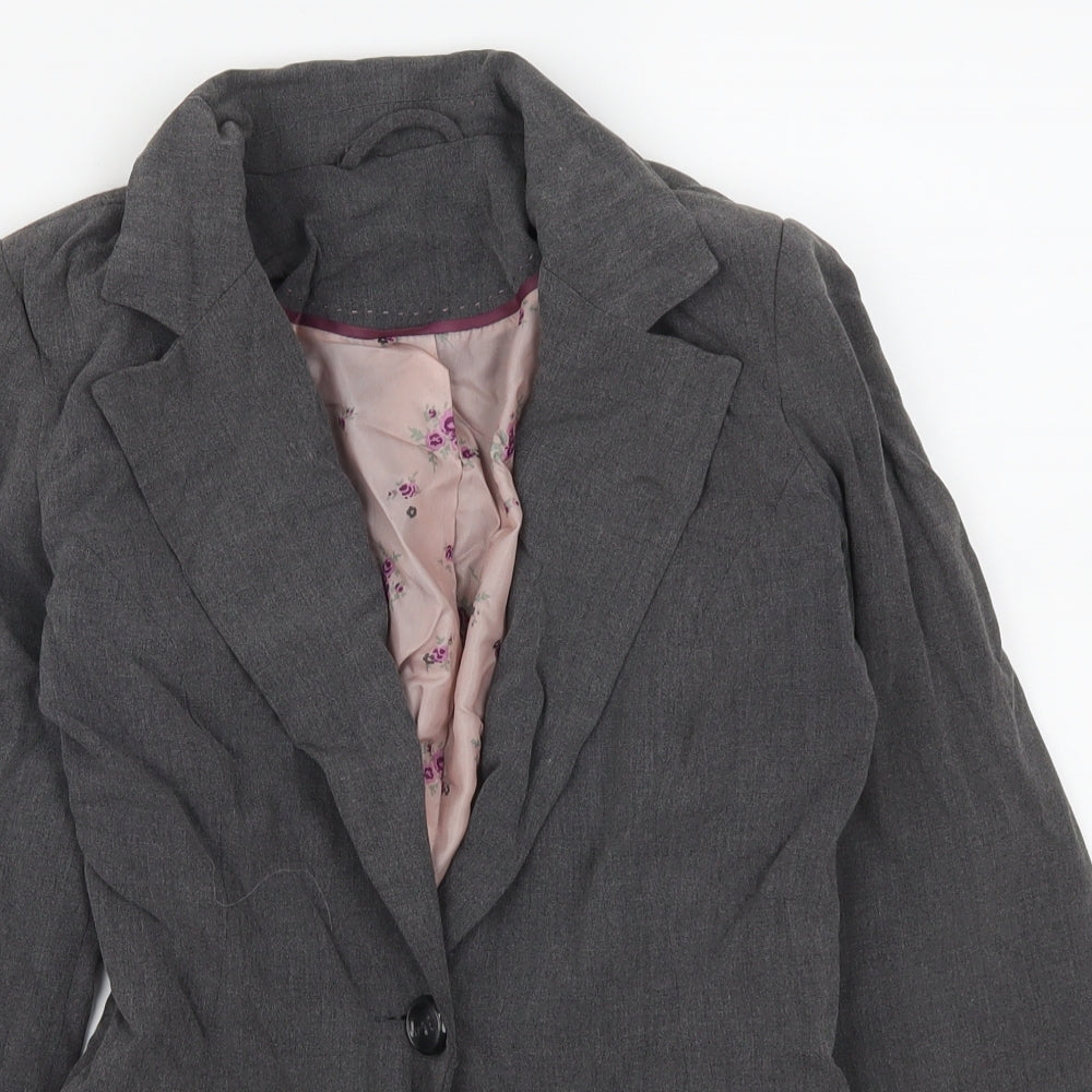 New Look Womens Grey   Jacket Suit Jacket Size 8