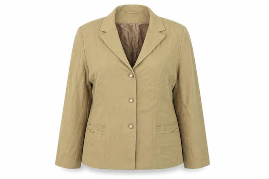 Daxon Womens Beige   Jacket Suit Jacket Size 14