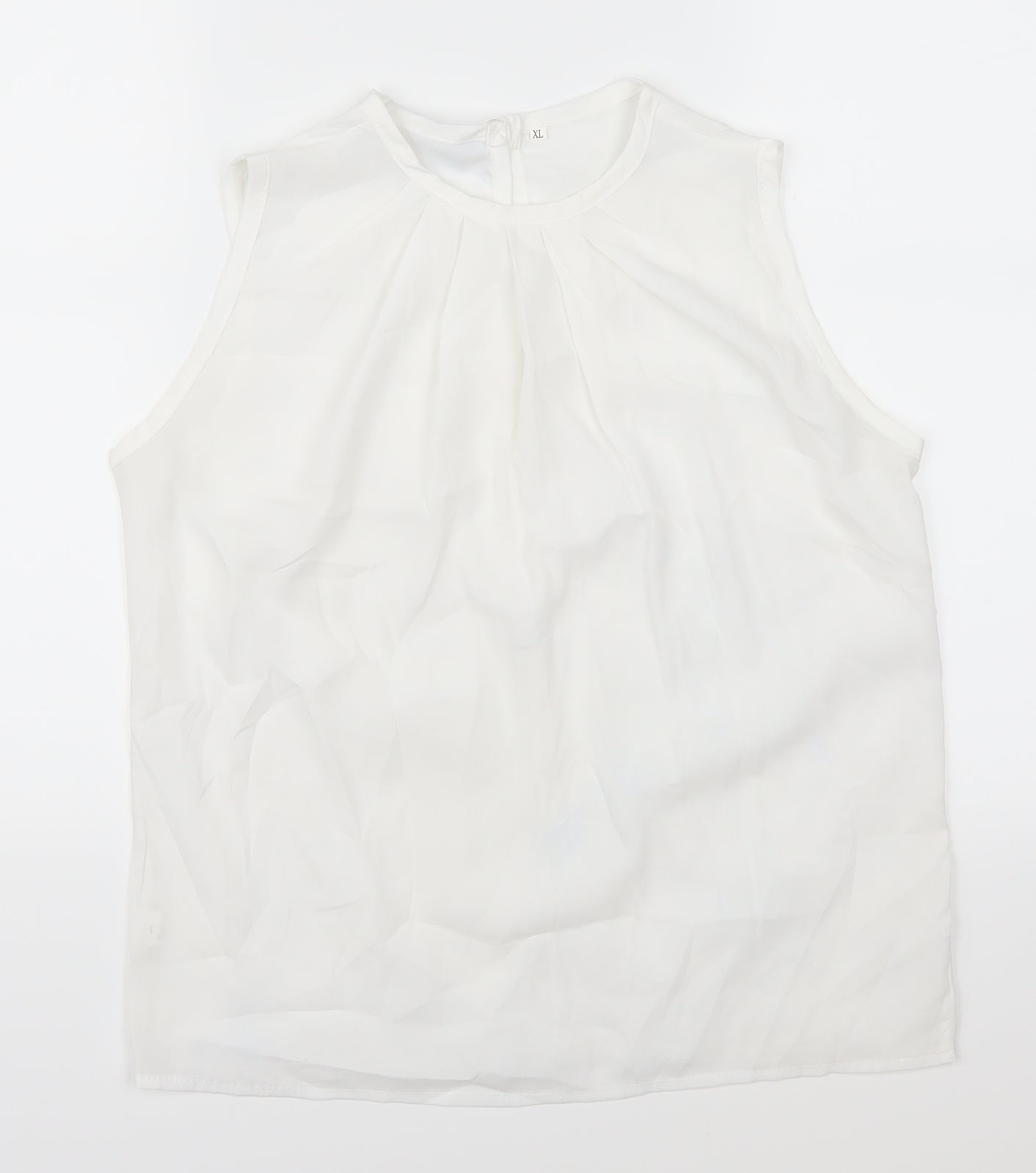 Preworn Womens White   Basic Blouse Size XL