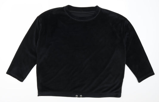 George Womens Black   Top Pyjama Top Size 16