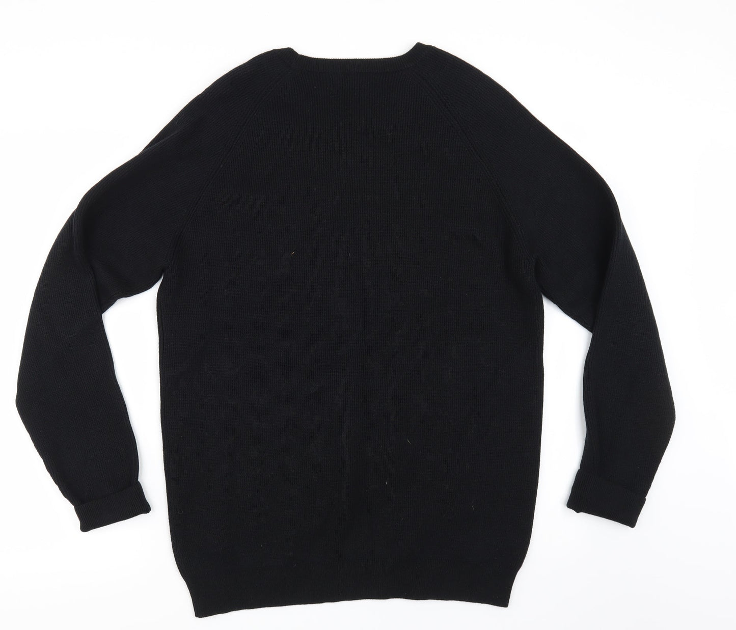 Easy Mens Black   Cardigan Sweatshirt Size L