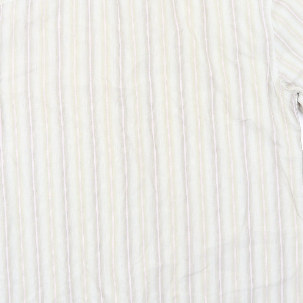 NEXT Mens Beige Striped   Button-Up Size S