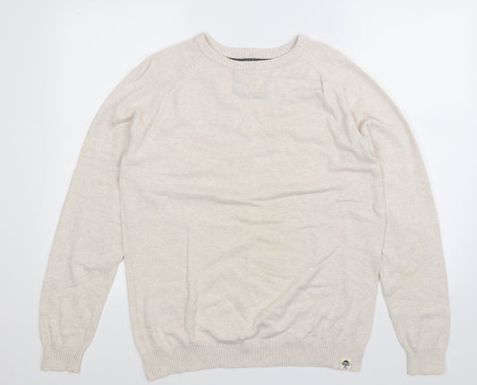 Cedar Wood State Mens Beige  Knit Pullover Jumper Size M