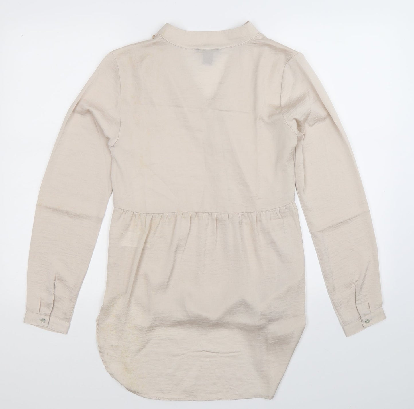 H&M Womens Silver   Basic Button-Up Size 8