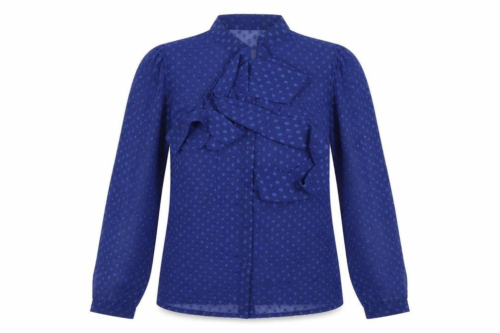 Mela Loves London Womens Blue   Basic Button-Up Size 8