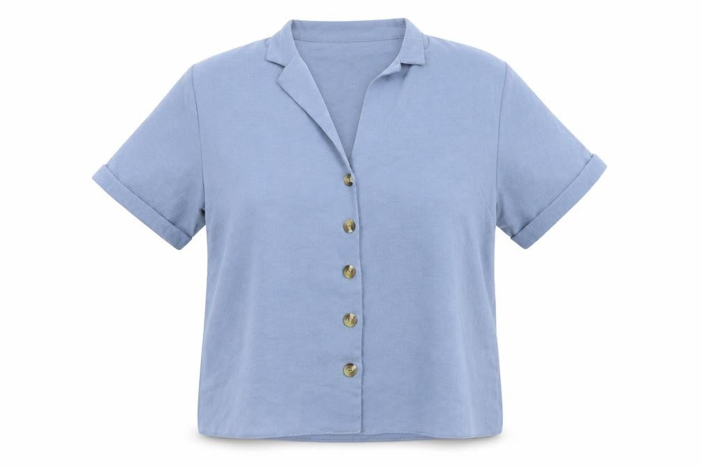 New Look Womens Blue   Basic Button-Up Size 16
