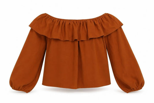 New Look Womens Orange   Cropped Blouse Size 12