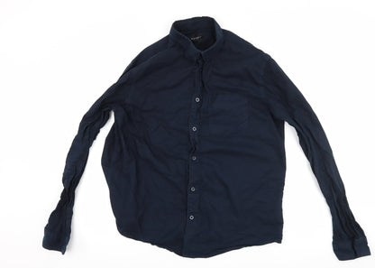 Additional front view of D-Struct men’s blue button-up, size XL