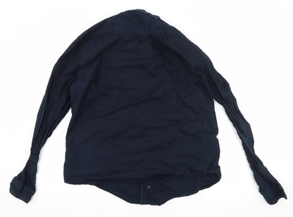 Back view of D-Struct men’s blue button-up, size XL