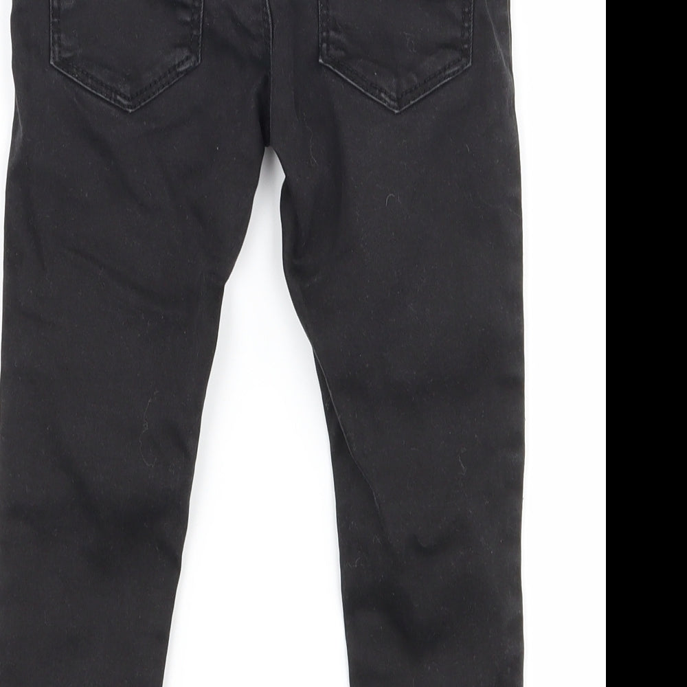 Denim co Girls Black  Denim Skinny Jeans Size 2-3 Years - Distressed