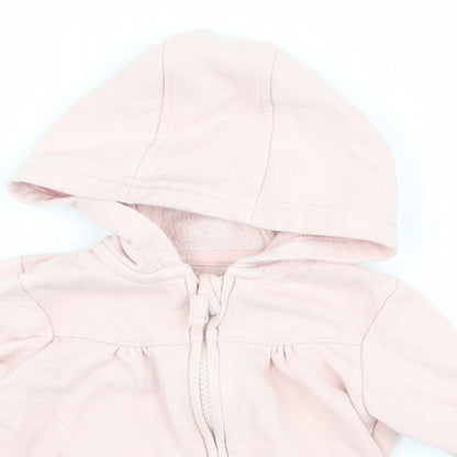 Close-up detail of George girls’ pink jacket, size 6-9, months