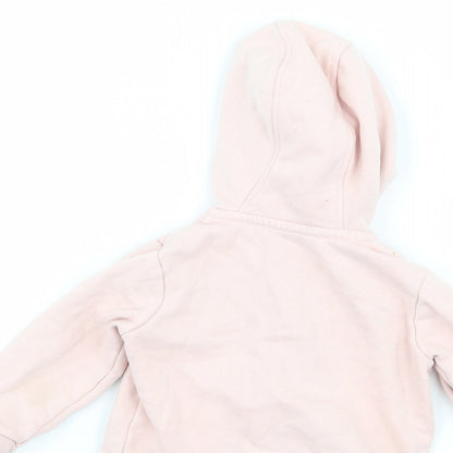 Brand and care label for George girls’ pink jacket, size 6-9, months