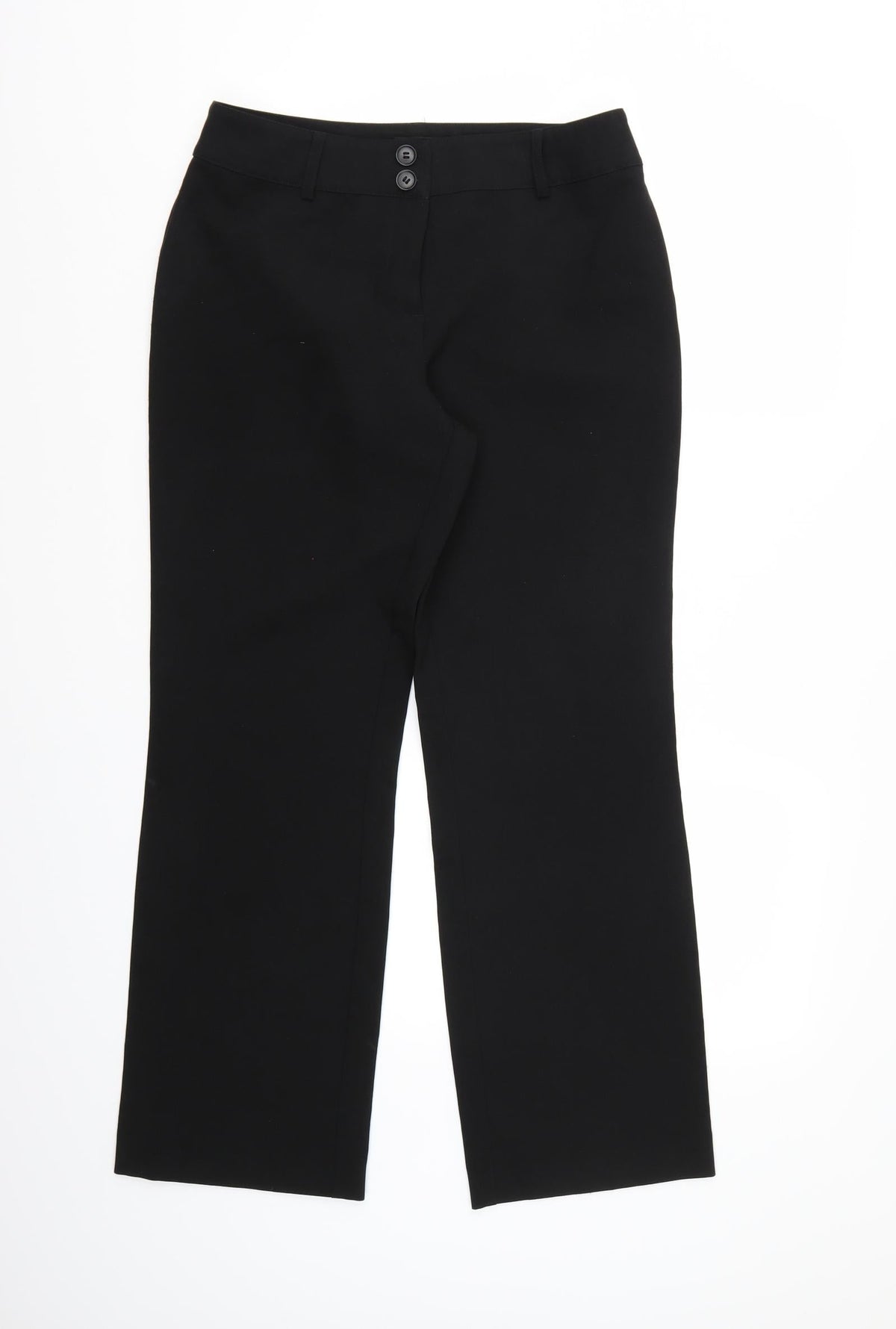 Papaya Womens Black  Rayon Trousers  Size 10 L28 in