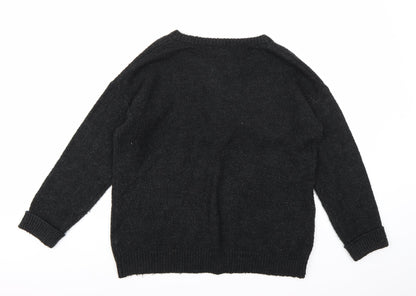 Back view of Lottie women’s grey knit jumper, size UK 12