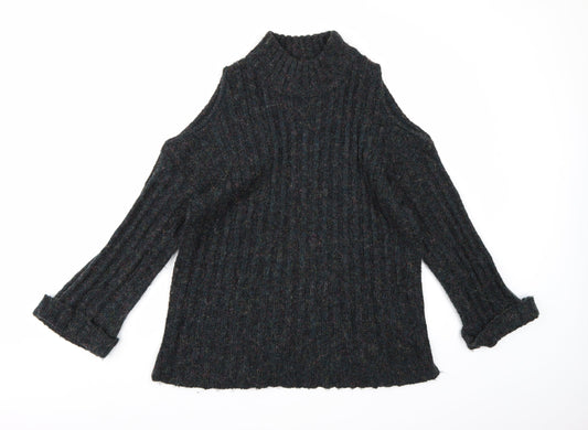 Lottie Womens Blue Striped Knit Pullover Jumper Size 12