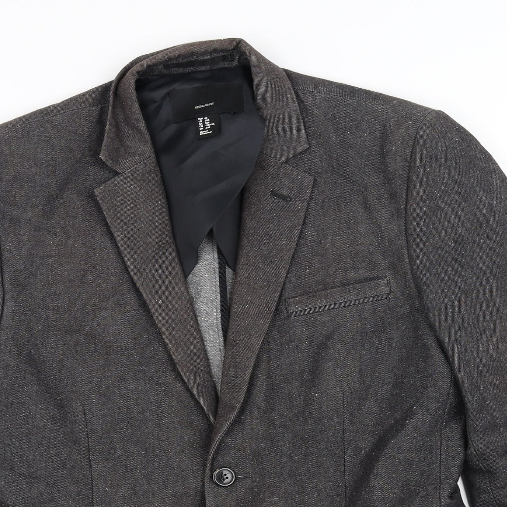 H&M Mens Grey   Jacket Suit Jacket Size 36