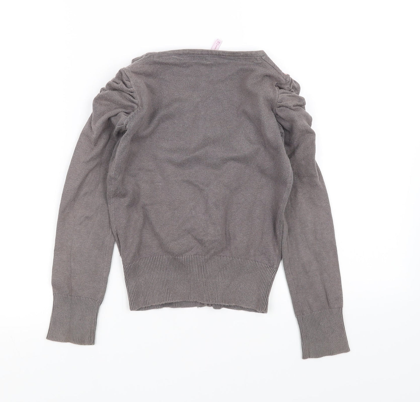 Preworn Girls Grey   Basic Button-Up Size 8 Years