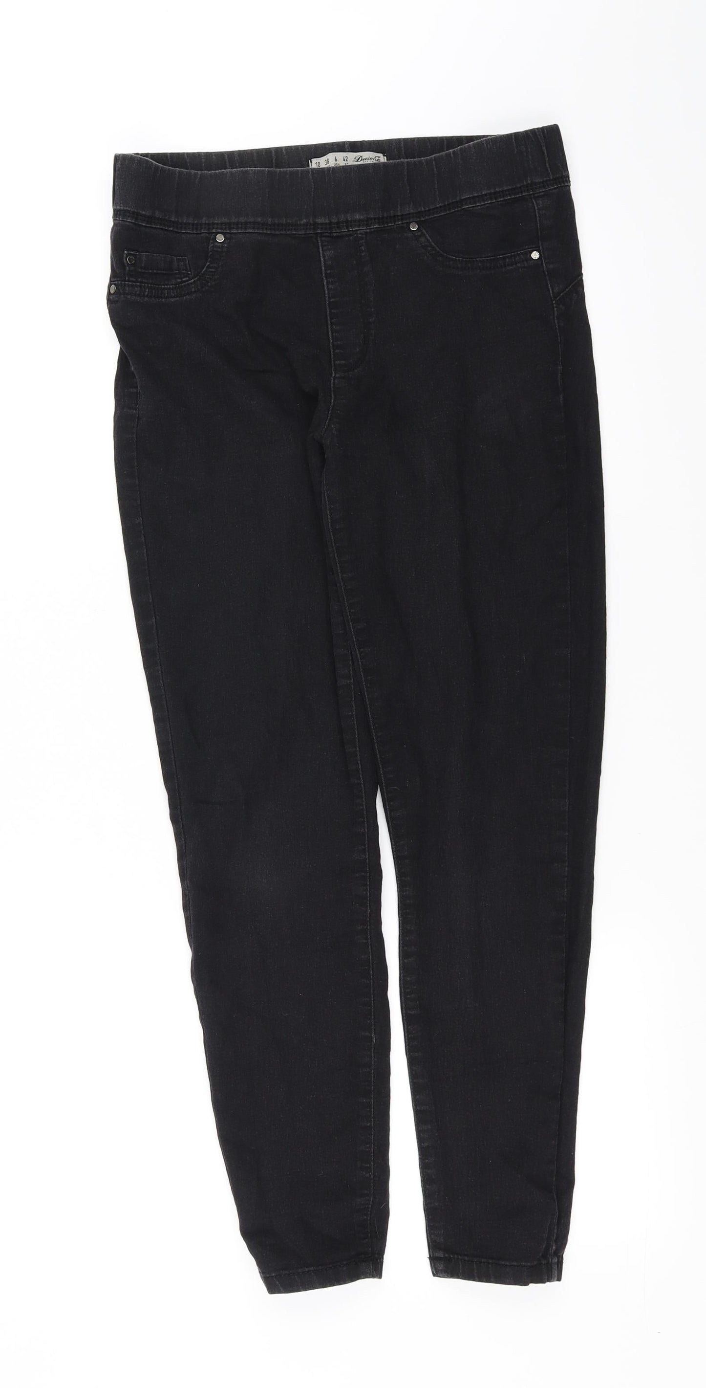 denimco Womens Black   Skinny Jeans Size 10 L25 in