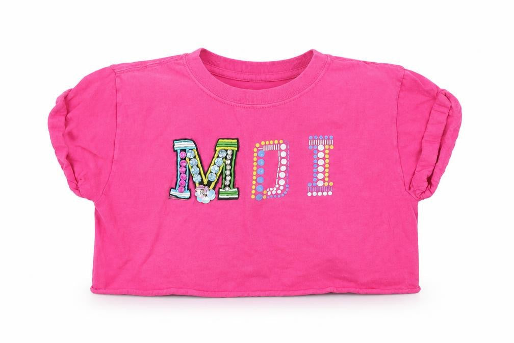 River Island Girls Pink   Cropped T-Shirt Size 5-6 Years