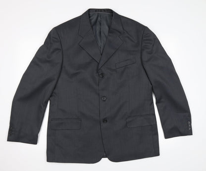 Additional front view of Zantos men’s grey jacket blazer, size 42