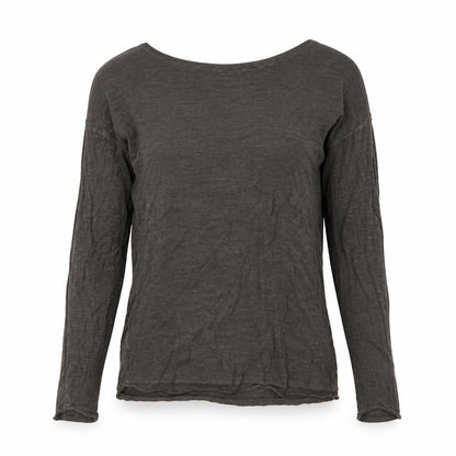 Front view of H&M women’s green pullover sweatshirt, size XS