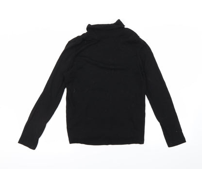 Additional front view of M&Co women’s black pullover sweatshirt, size UK 14
