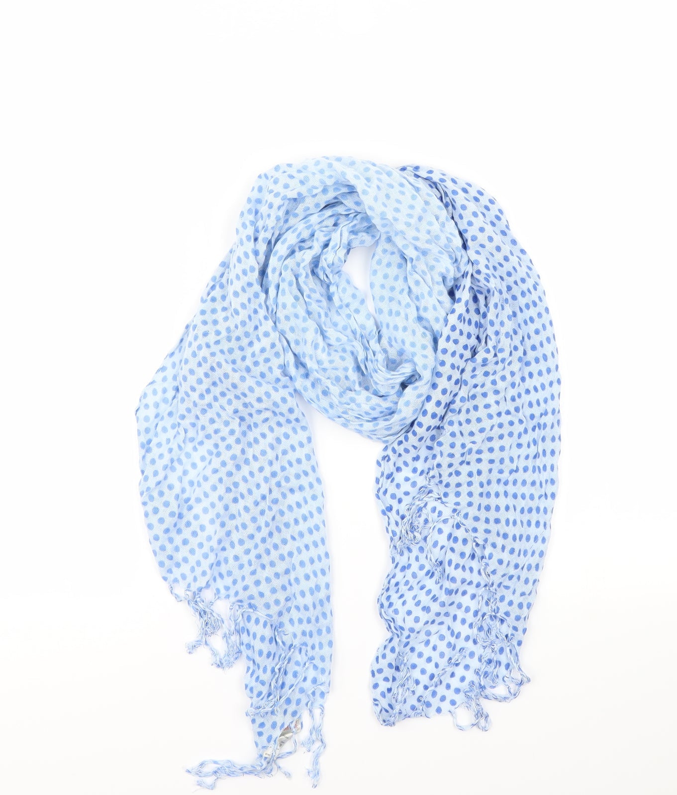 Preworn Womens Blue Geometric   Scarf