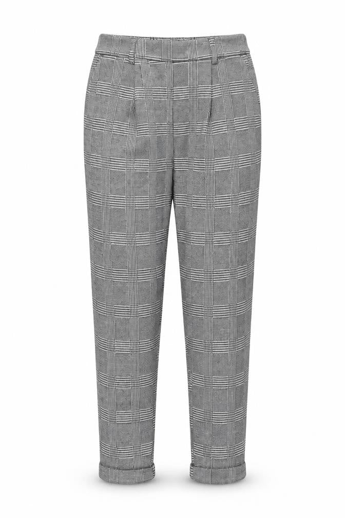F&F Womens Black Plaid  Trousers  Size 10 L25 in