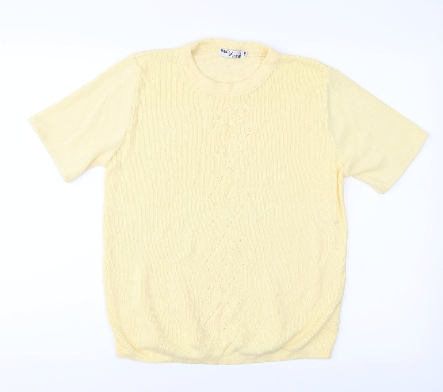Hand to Hand  Womens Yellow   Basic T-Shirt Size S