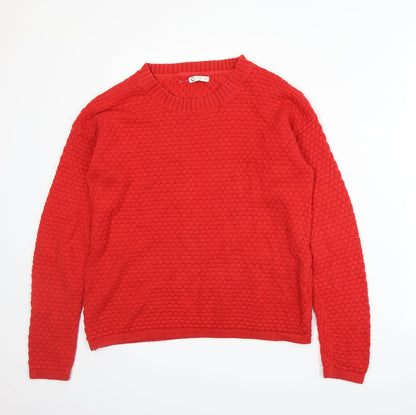 Additional front view of Cubus women’s red knit jumper, size S
