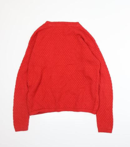 Back view of Cubus women’s red knit jumper, size S