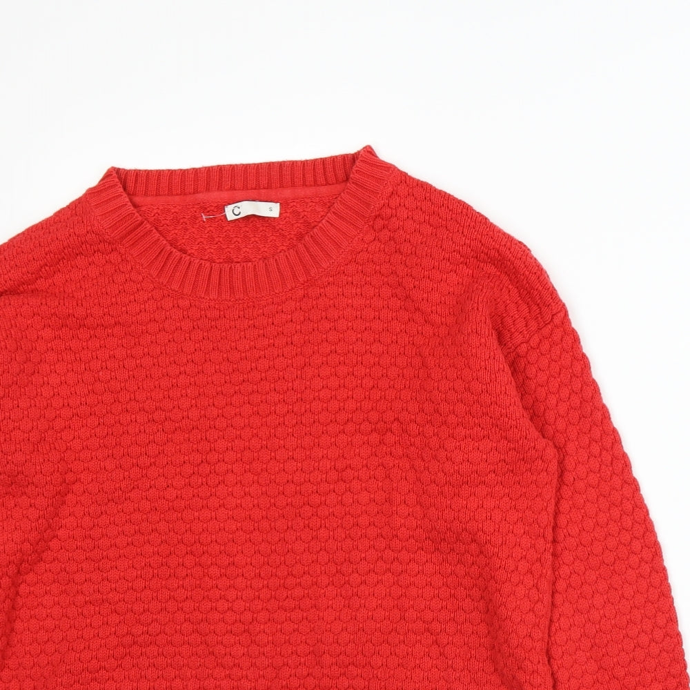 Cubus Womens Red  Knit Pullover Jumper Size S