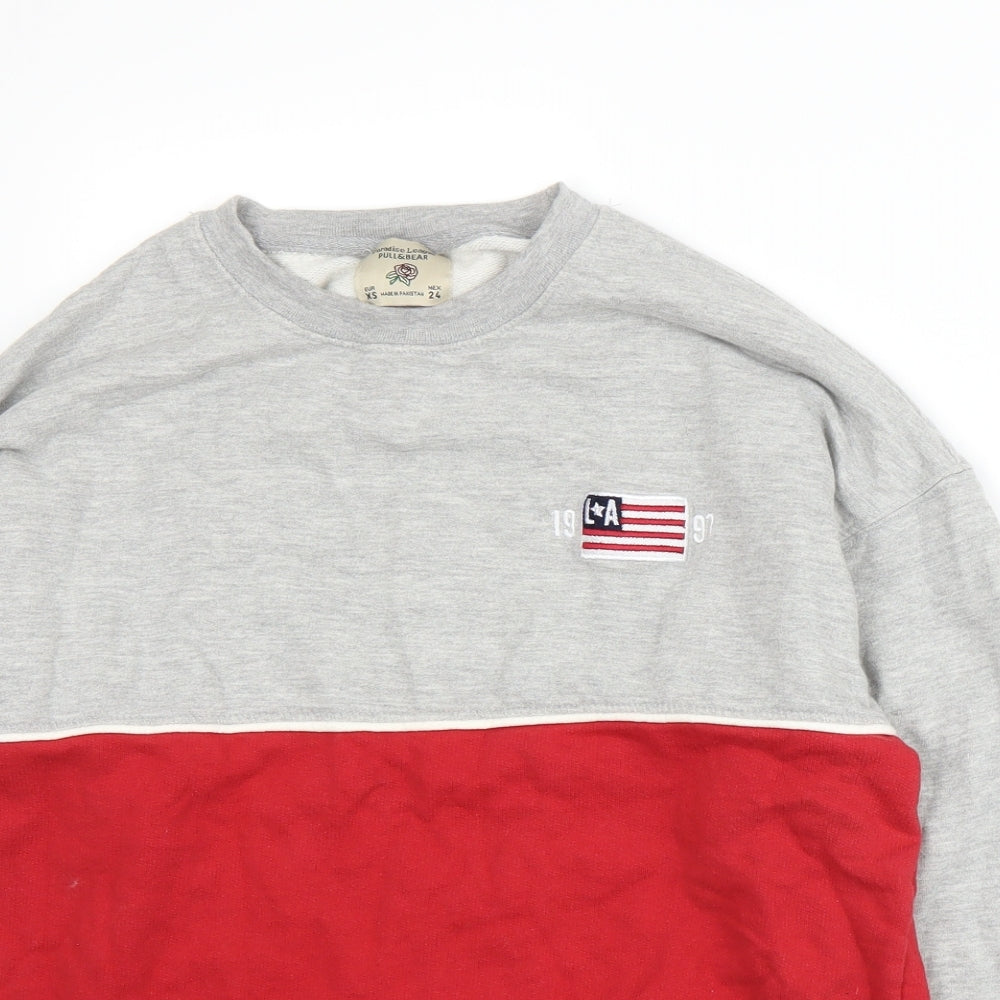 Pull&Bear Womens Red   Pullover Sweatshirt Size XS