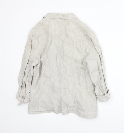 Back view of Olsen women’s grey jacket suit jacket, size UK 12