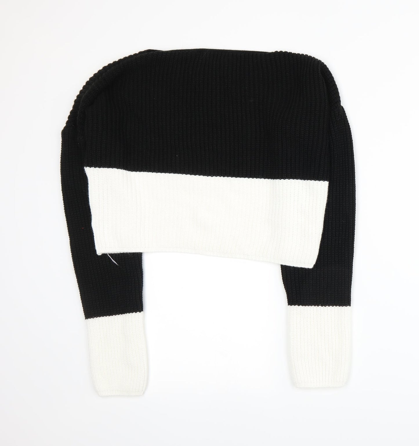 PRETTYLITTLETHING Womens Black  Knit Pullover Jumper Size S