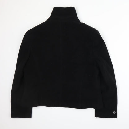 Back view of EWM women’s black jacket suit jacket, size UK 16