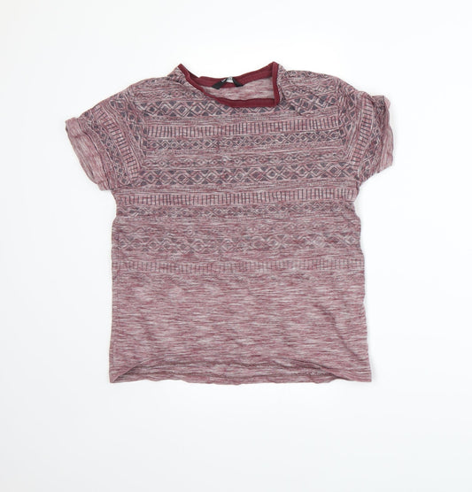 George Girls Red   Basic T-Shirt Size 10-11 Years