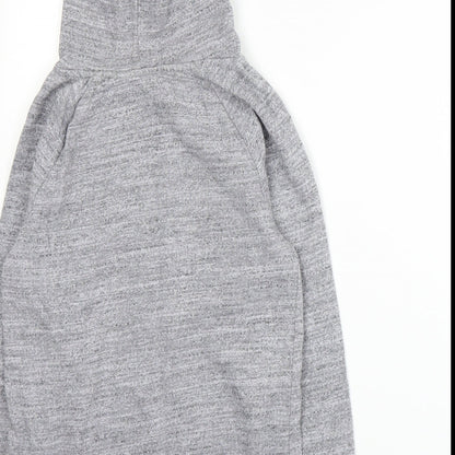 Brand and care label for Pineapple girls’ grey pullover hoodie, size 11-12, years