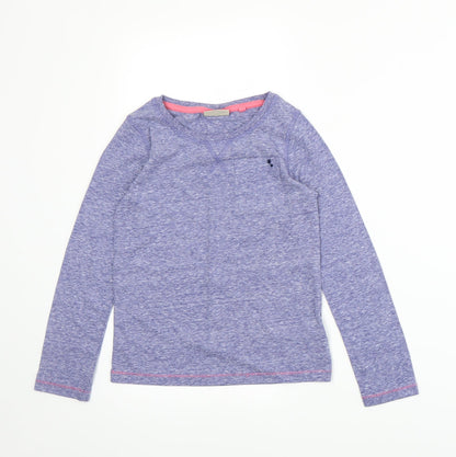 Front view of Next girls’ blue basic t-shirt, size 6, years