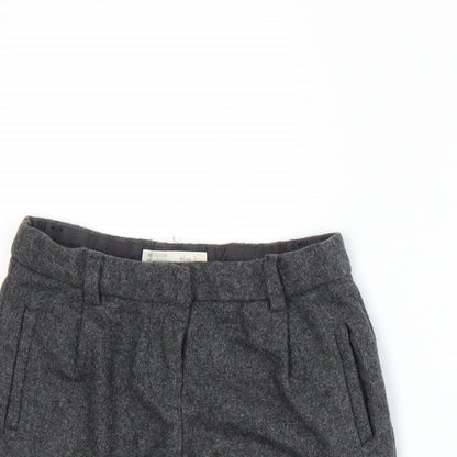 Close-up detail of Zara girls’ grey hot pants shorts, size 5, years