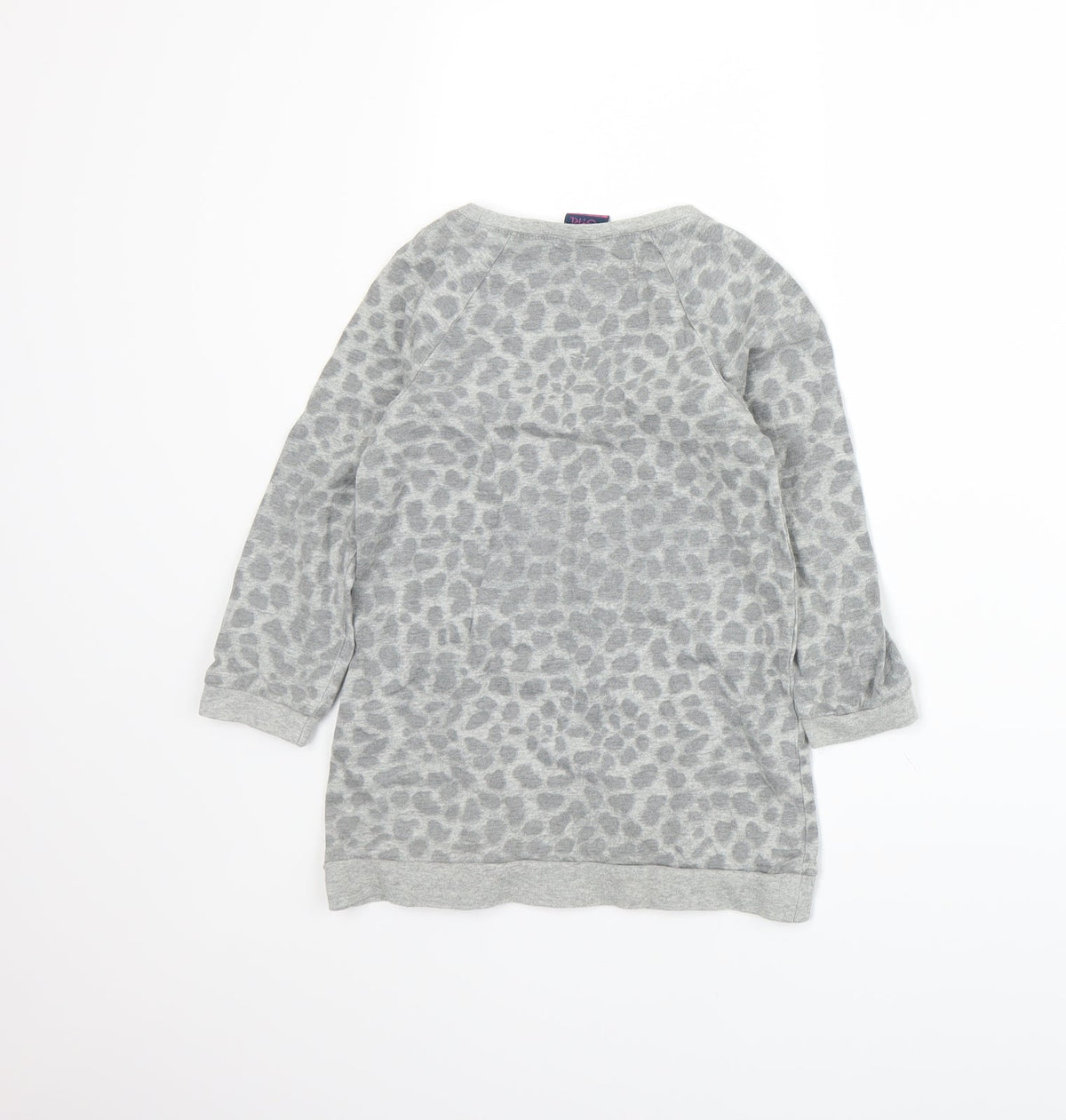 Emma Runton Girls Grey Animal Print Jersey Pullover Sweatshirt Size 5-6 Years