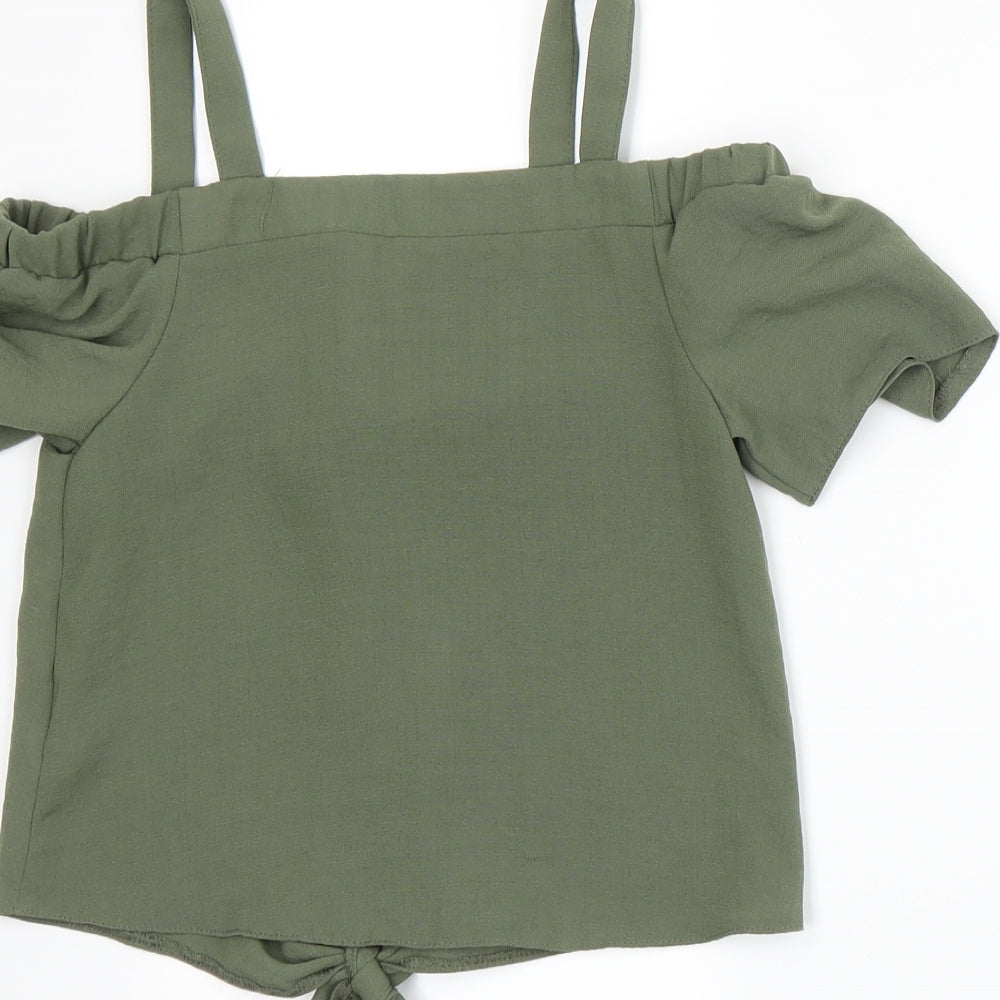 Primark Girls Green   Basic Blouse Size 7-8 Years