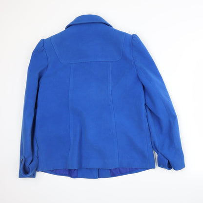 Back view of W women’s blue jacket, size UK 14
