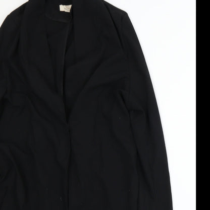 Close-up detail of H&M women’s black jacket, size UK 10