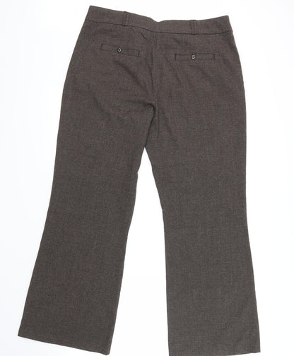 Back view of Moda women’s brown trousers, size UK 16