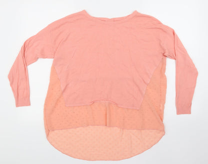 Back view of Bonmarché women’s pink basic blouse, size M