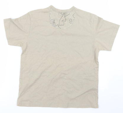 Back view of George boys’ beige pullover t-shirt, size 11-12, years